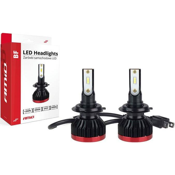 LED kit za glavne luči H7 3100lm 6000K AMiO 2 kosa