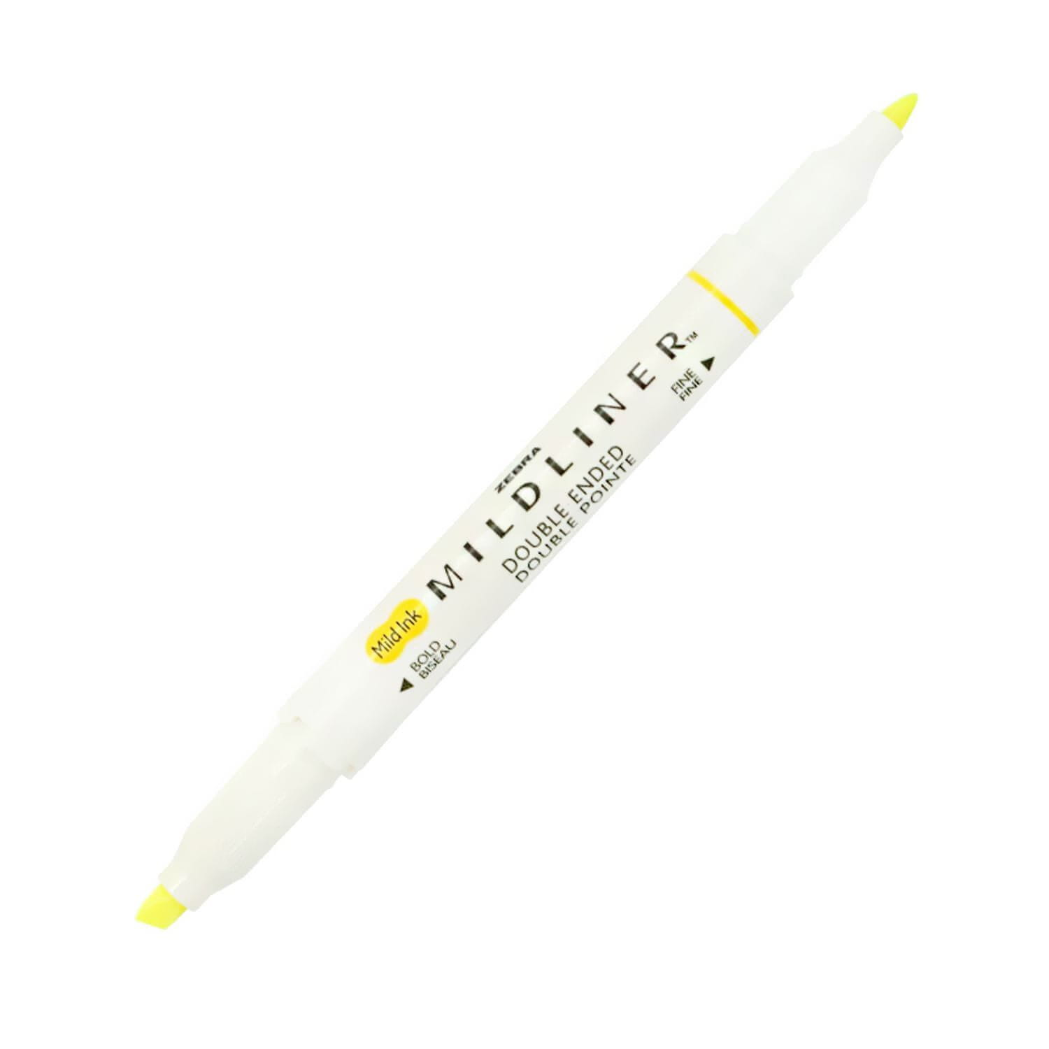 Zebra Mildliner Fluorescent 1/3,5mm kétvégű Ecsetirón - Sárga (78150)