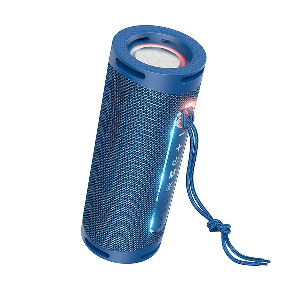 Hoco bluetooth / hordozható hangszóró beépített világítással, kék (6931474757845)