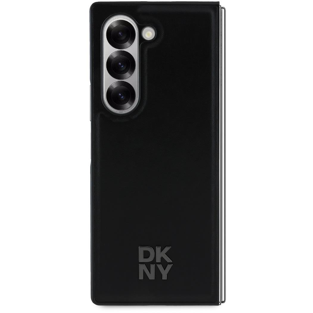 DKNY PU Leather Stack Logo MagSafe Samsung Galaxy Z Fold6 Black tok (DKHMZFD6PSMCSLK)