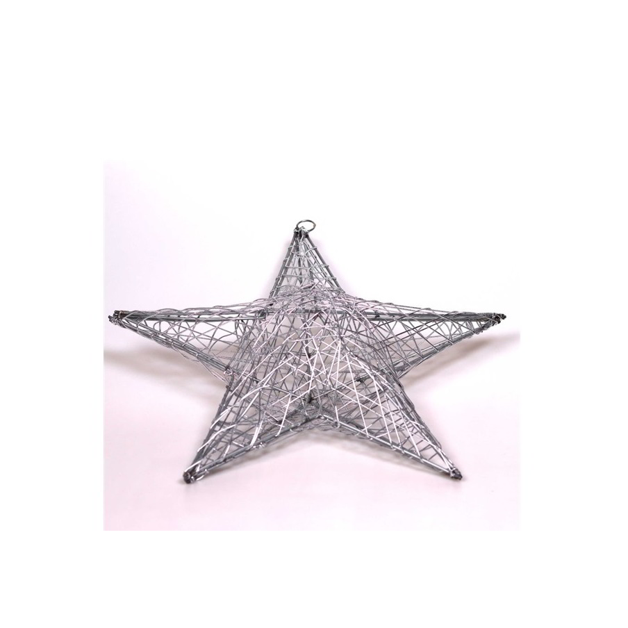 Iris Csillag Dekoráció 40cm - Ezüst (190-08)