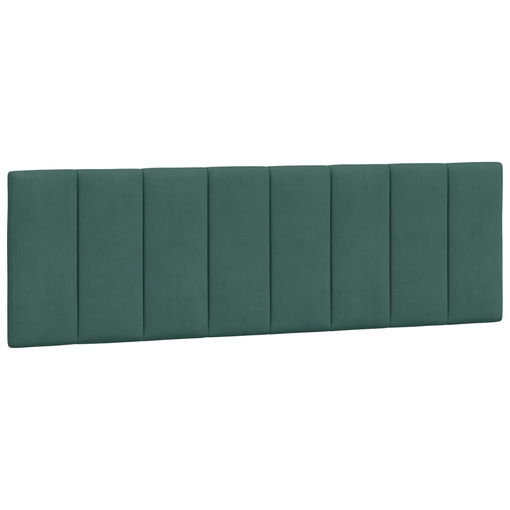 sötétzöld bársony fejtámla párna 160 cm (374678)