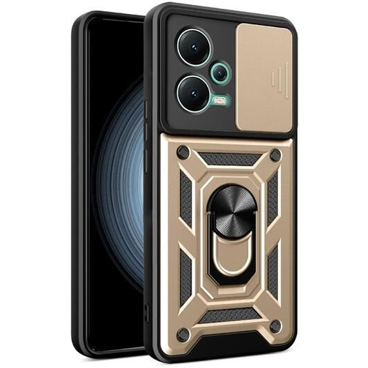 Gigapack Defender Xiaomi Redmi Note 12 5G kameravédős tok aranyszínű-fekete (GP-136541) (GP-136541)