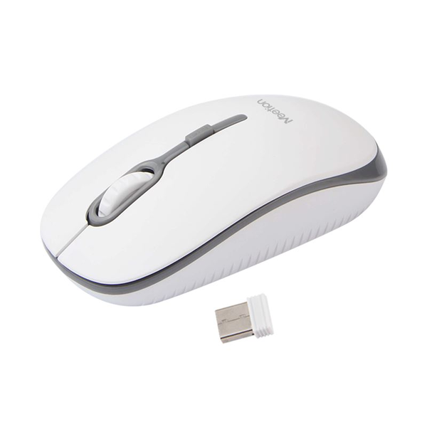 Mouse fara fir, Meetion, 1600 dpi, Alb/Gri