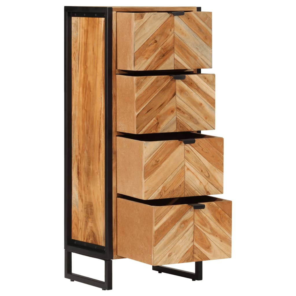 tömör akácfa fürdőszobaszekrény 40 x 30 x 100 cm (372746)