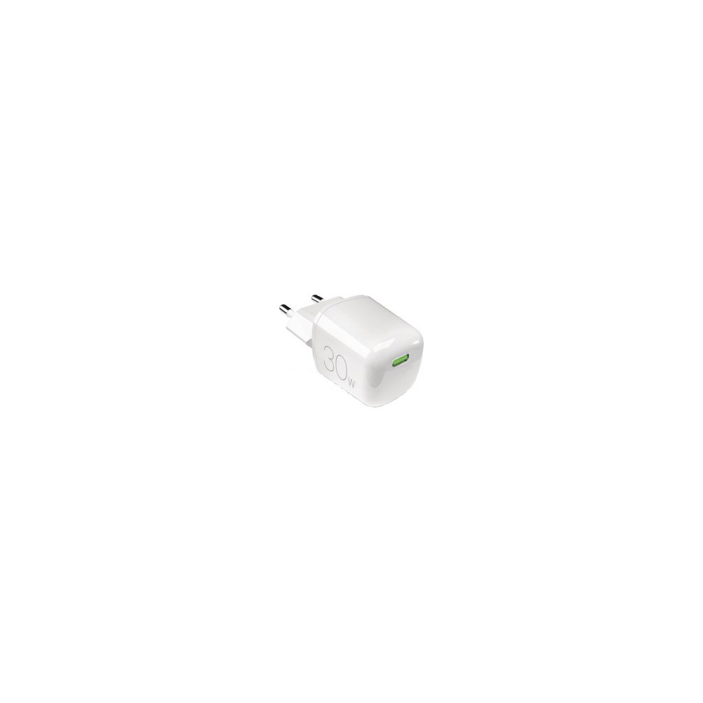 SBS Puro GaN USB-C Hálózati töltő - Fehér (30W) (PUFCMTCUSBC30WGWHI)