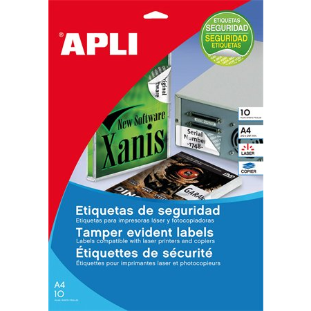 Apli 40mm kör poliészter Etikett biztonsági 240 etikett/csomag (11271)