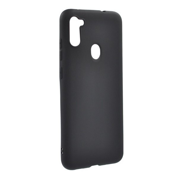 Szilikon telefonvédő (matt) FEKETE [Samsung Galaxy A11 (SM-A115F)] (5996457980147)