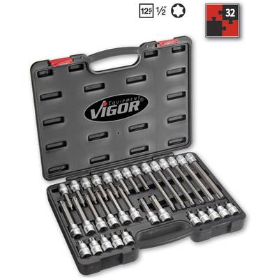 Vigor Torx kulcs készlet 12,5 mm ((1/2'' ), 32 részes,  (V1917)