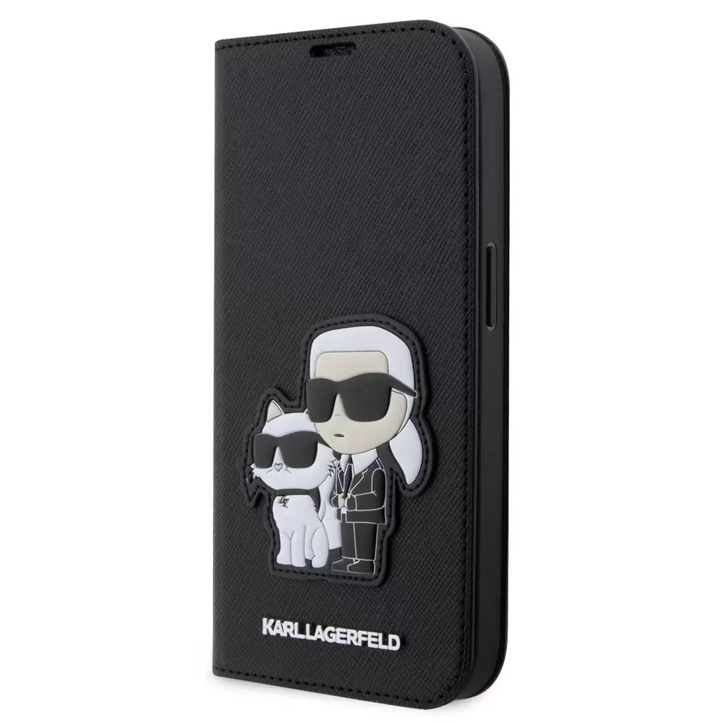 Karl Lagerfeld Apple iPhone 13 Pro Max Flip tok fekete KLBKP13XSANKCPK (127867) (KLBKP13XSANKCPK)
