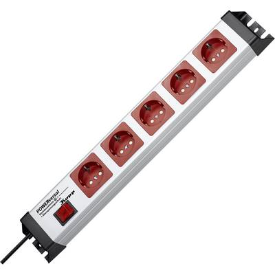 Kopp 227720019 Túlfeszültség ellen védő elosztó 5 szörös Szürke, Fekete, Piros Védőérintkezős 1 db (227720019)