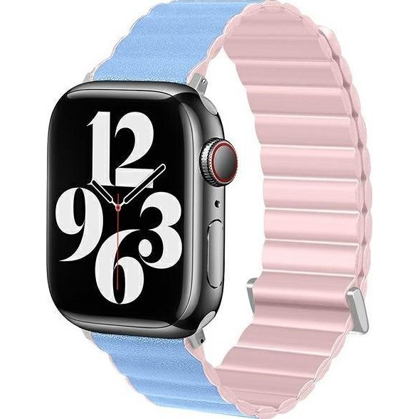 BELINE PAŠEK ZA APPLE WATCH MAGNETIC PRO 38/40/41MM ROZA-SIERRA MODRA