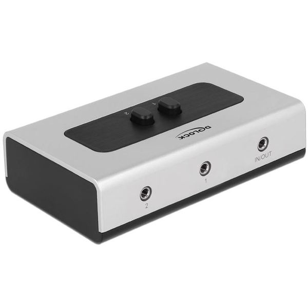 Delock 3,5 mm-es jack 2 port kétirányú sztereó aljzat (87699)