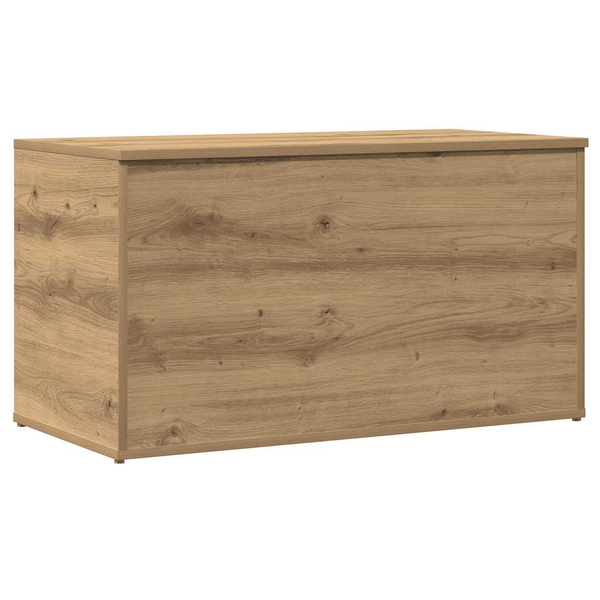 kézműves tölgy színű szerelt fa tárolóláda 84 x 42 x 46 cm