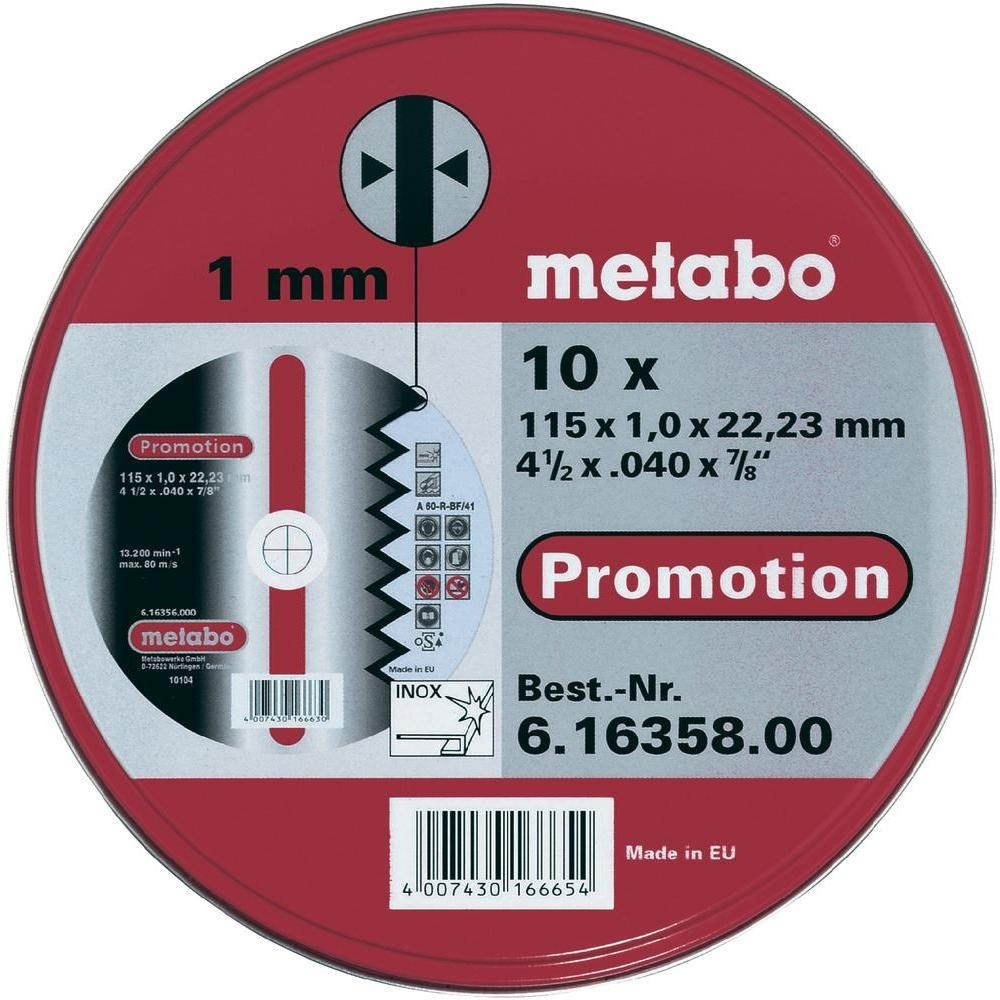 Metabo vágókorong készlet Metabo SP 115x1,0x22,23 Inox 616358000 (616358000)
