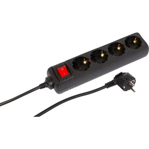 Kabel zasilający MicroConnect Microconnect MC-GRU00415BS rozgałęziacz 1,5 m 4 x gniazdo sieciowe Wewnętrzna Czarny