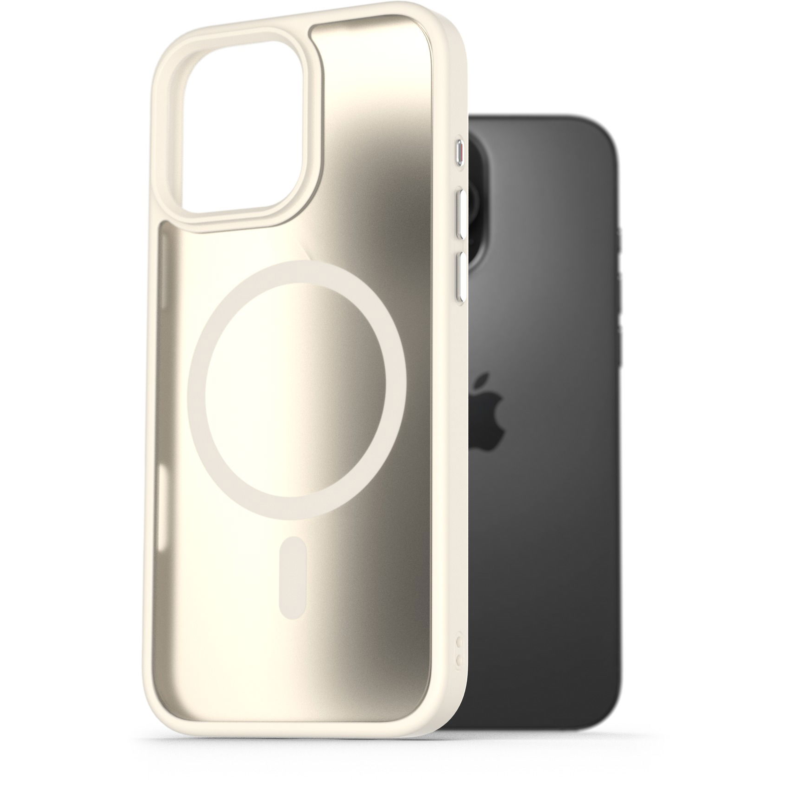 AlzaGuard Matte Case Compatible with Magsafe iPhone 16 Pro Max fehér tok (AGD-PCMM76W)