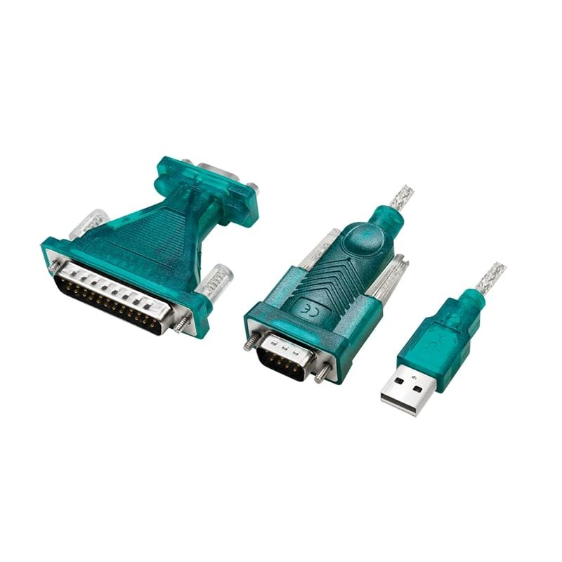 LogiLink USB 2.0 kábel, USB-A/M - DB9/M + DB25/M (RS232), Win 11, 1,3 m (UA0042B) (UA0042B)