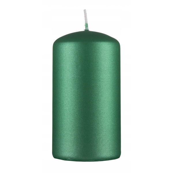 Świeca słupek DONAU HOME Standard Lakier, 60x115mm, zielony metaliczny mat