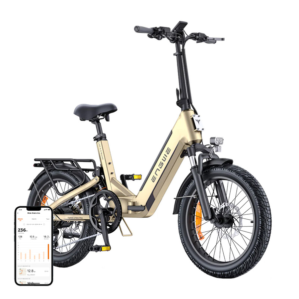 Rower elektryczny Airwheel Składany elektrinis rower ENGWE, L20 3.0 Boost Gold, 250W