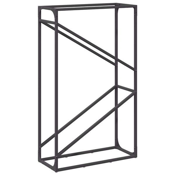 fekete hidegen hengerelt acél tűzifatároló 60x25x100 cm