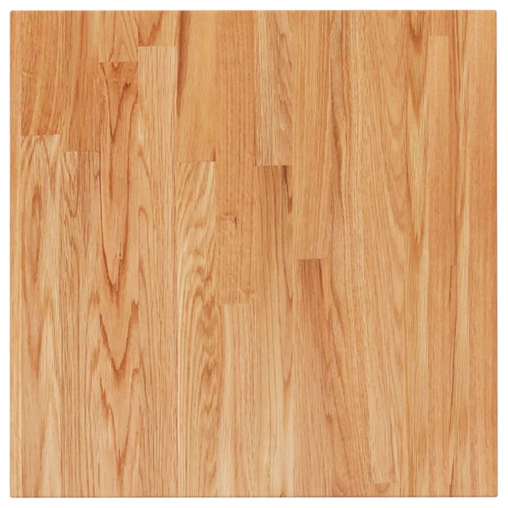 világosbarna kezelt tömör tölgyfa négyzet asztallap 50x50x4 cm (343059)