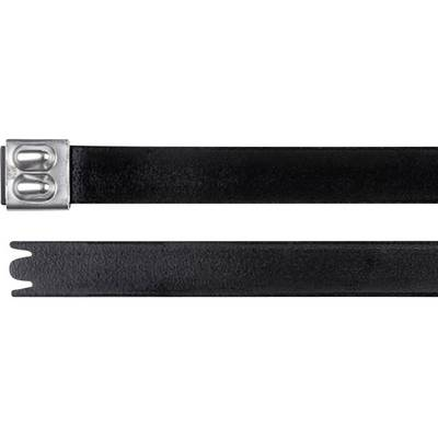 HellermannTyton 111-00299 MBT14XHFC-SS316/SP-BK Kábelkötöző 362 mm 12.30 mm Fekete Kúpos záródással, UV stabilizált 1 db (111-00299)