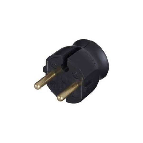 Legrand 054366 műanyag oldalsó bekötésű fekete 2P+F csatlakozódugó (054366)