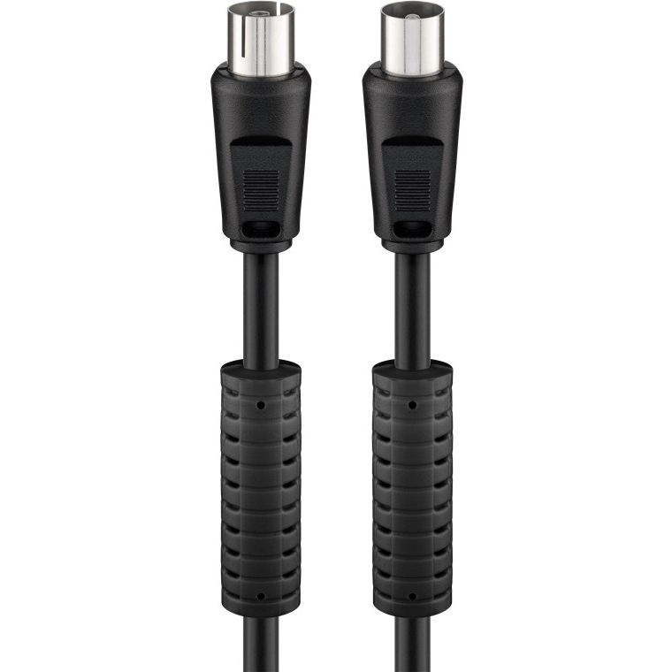 Goobay 50729 Koax zavarszűrős antenna kábel 2.5m - Fekete (50729)