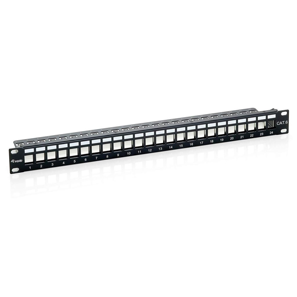 Equip Patch panel CAT6 24 PORT 1U 19