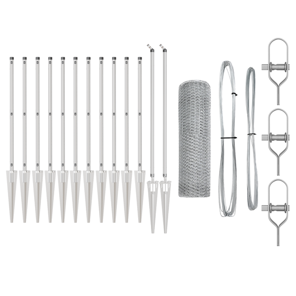 Set de Împrejmuire Set de 2 Oțel Galvanizat 25 x 0.5 m