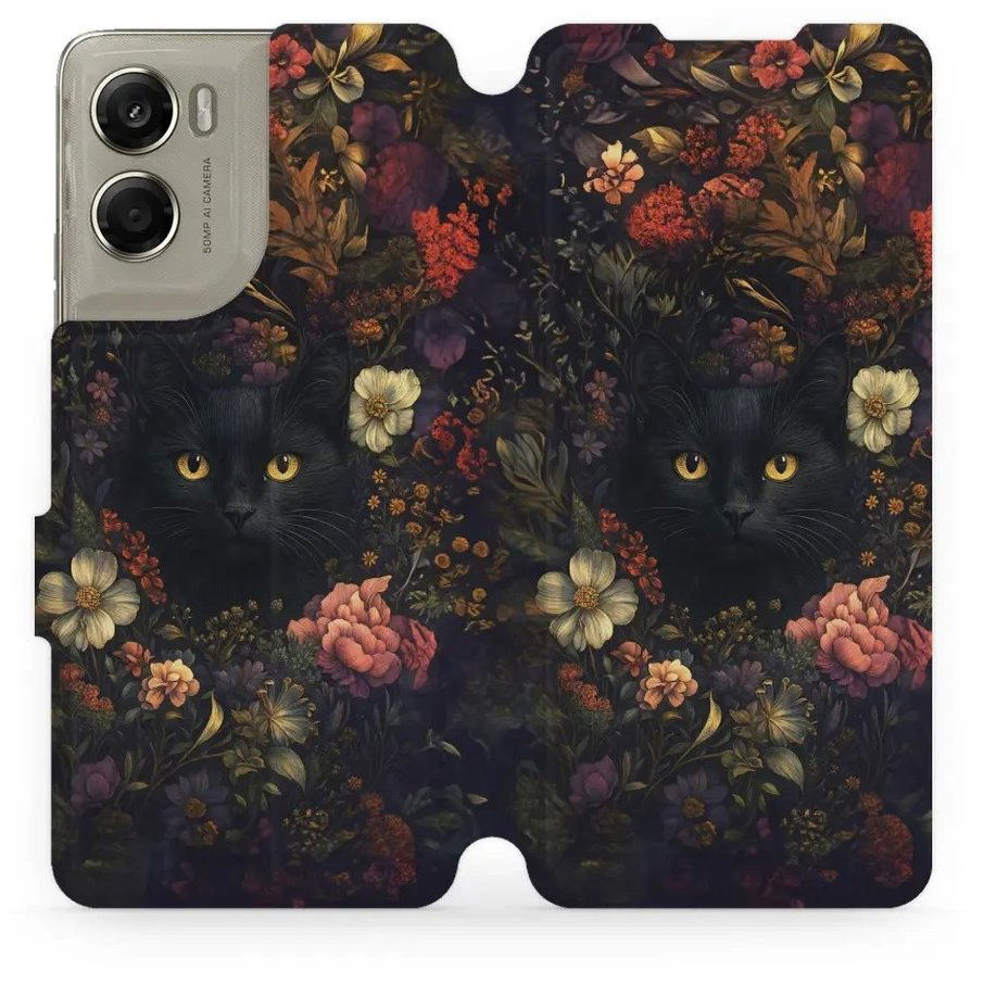 Mobiwear Flip Motorola Edge 70 fekete macska tok (5907861817493)