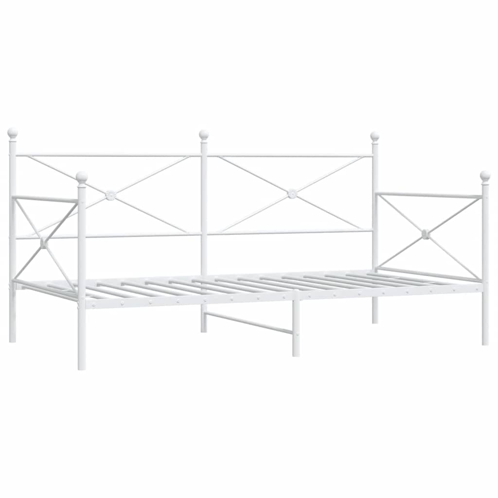 kanapéágy matrac nélkül fehér 107x203 cm acél (4104685)