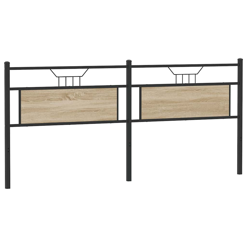 sonoma tölgy színű szerelt fa és acél fejtámla 193 cm (4106829)