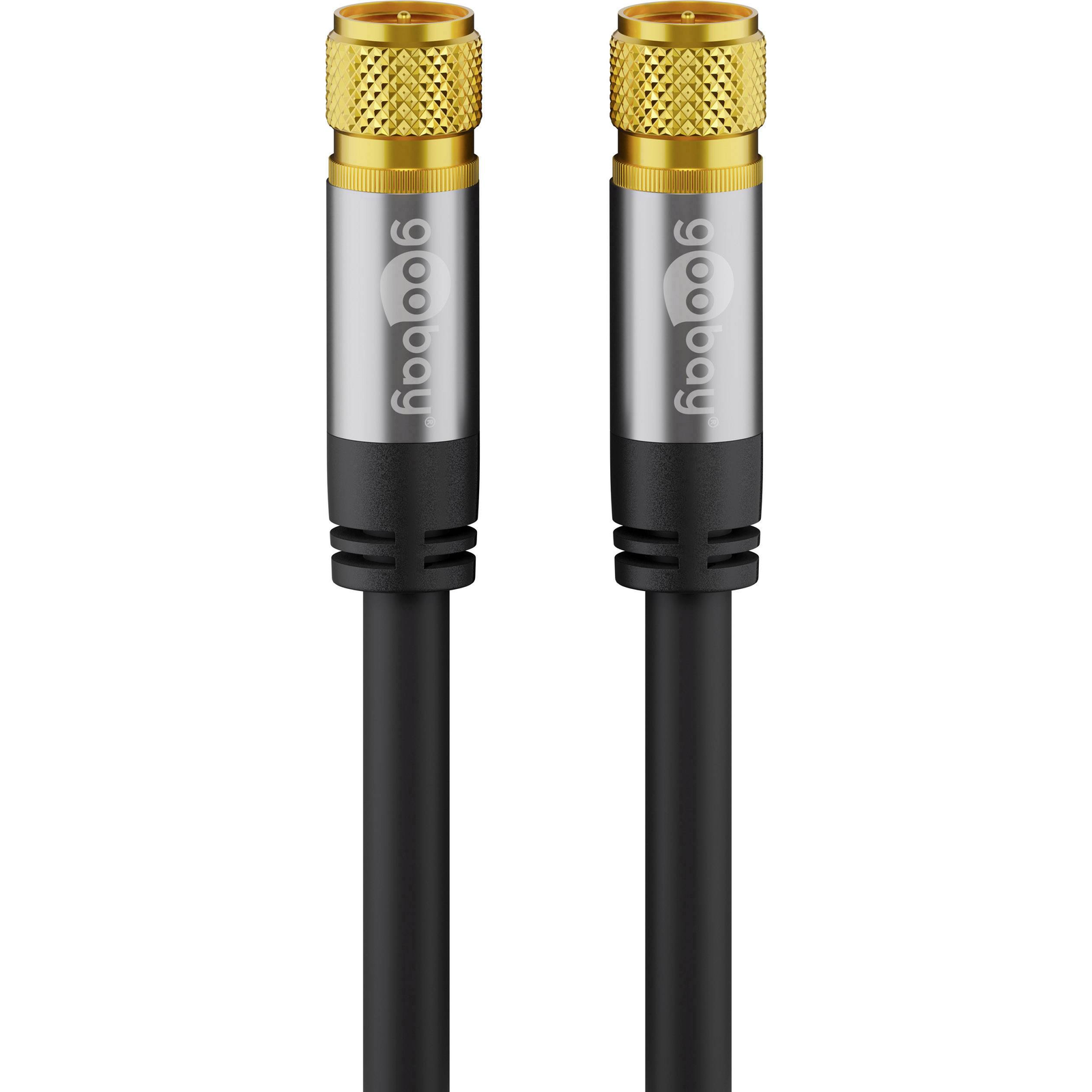 Goobay 70666 Type-F antenna kábel 3m - Fekete (70666)