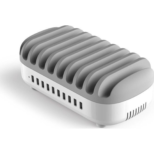 Compulocks 10PUSBDKS-UK ladestation organisator Fritstående Grå, Hvid