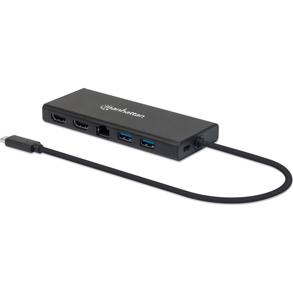 Manhattan 152747 dockingstation USB Type-C Sort
