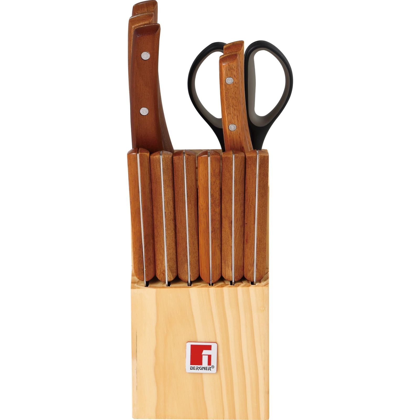 BERGNER 13PC NATURAL KNIFE BLOCK (BG-8911-MM)
