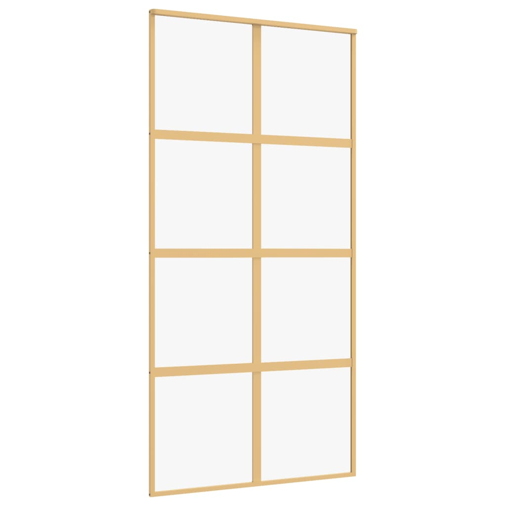 aranyszínű átlátszó ESG üveg és alumínium tolóajtó 102,5x205 cm (155186)