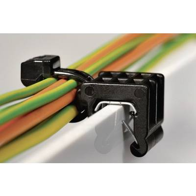HellermannTyton 156-00843 T50ROSEC23-PA66W-BK Kábelkötöző csíptetővel 200 mm 4.6 mm Fekete 1 db (156-00843)