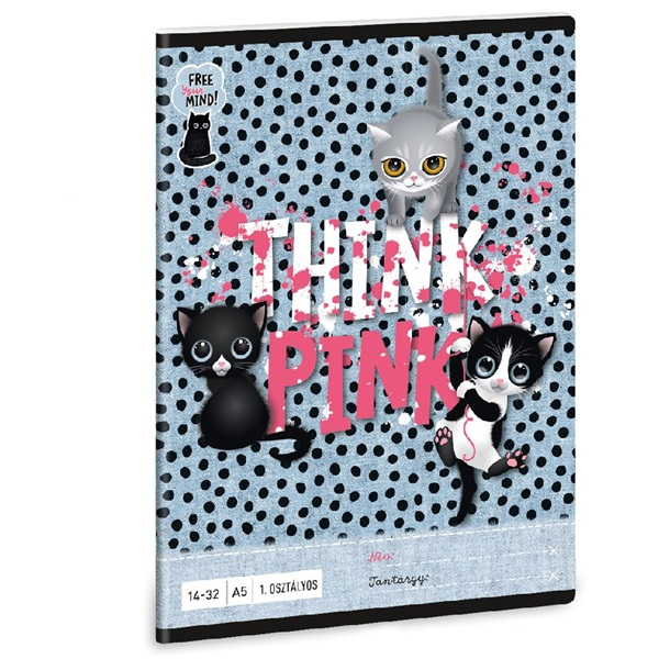 Ars Una Think-Pink 23 (5285) A5 14-32 1.osztályos vonalas füzet (53582850)