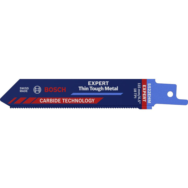 Bosch Professional 1x Hoja De Sierra Sable Expert `thin Tough Metal` S 522 Ehm (para Láminas De Acero Inoxidable, Longitud 115 Mm, Accesorios Sierra Sable)