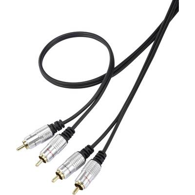 Cablu de conectare audio, SpeaKa Professional, 2x mufa RCA - 2x mufa RCA, 1.50 m, Negru