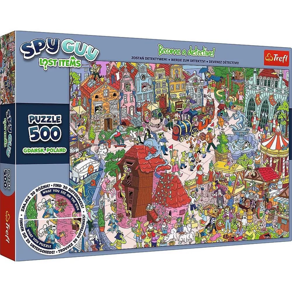 Trefl Spy Guy Gdansk városa nyomozós képkereső puzzle - 500 darabos