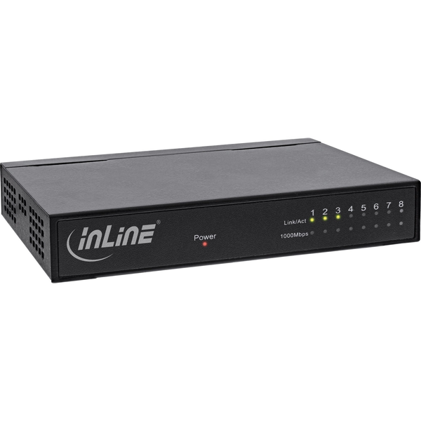 InLine 32308M switch di rete Gigabit Ethernet (10/100/1000) Nero