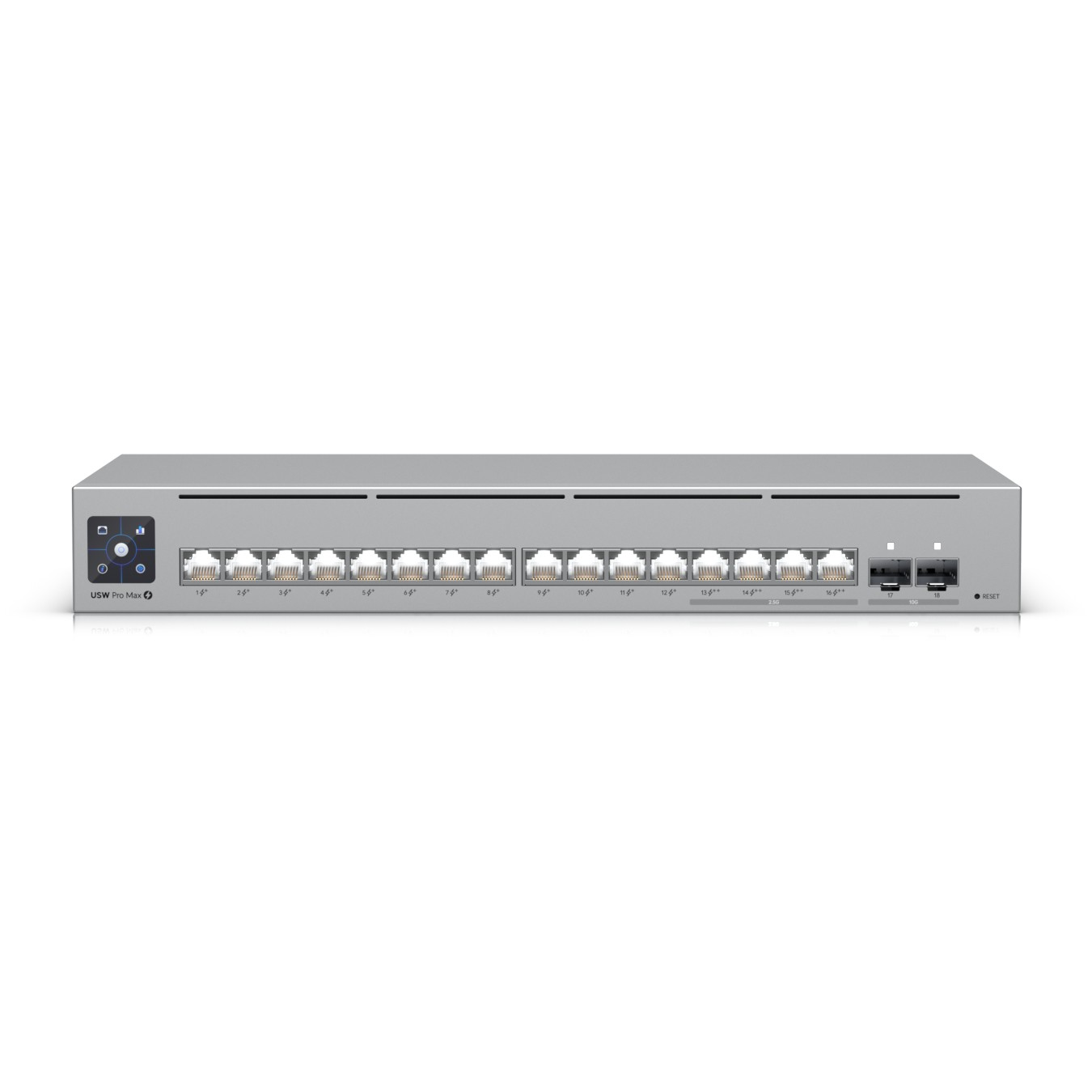 Ubiquiti USW-Pro-Max-16-PoE 12port GbE LAN PoE 4x2.5GbE Multi-Gigabit LAN PoE 2xSFP+ port L3 menedzselhető switch (USW-Pro-Max-16-POE)