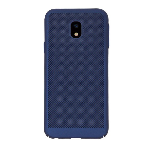 Műanyag telefonvédő (gumírozott, lyukacsos minta) SÖTÉTKÉK [Samsung Galaxy J3 (2017) SM-J330 EU] (5996457726103)