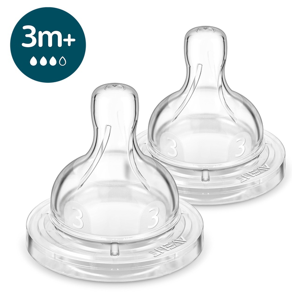 Philips AVENT SCY763/02 flaskenippel Silikone Rund Mellemstrøm