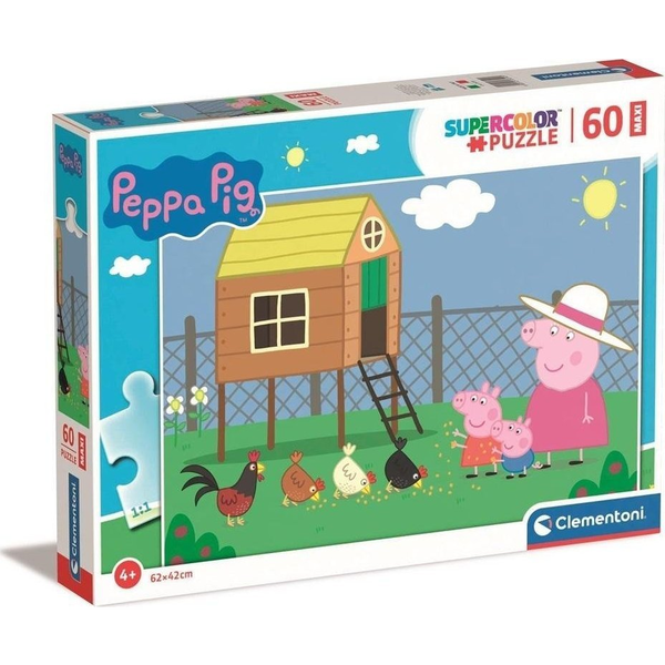Clementoni Peppa Pig Supercolor 60 Maxi Пъзел 60 броя Анимации