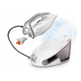 Statie de calcat TEFAL Express Anti-Calc SV80, 2800W, 400g/min, 1.8l, talpa Durilium Airglide, Alb/Gri
